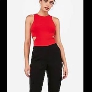 Express red cut out side bodysuit size S